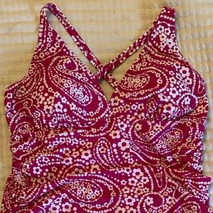 Ocean Dreams Fuchsia Paisley Floral One-Piece Swimsuit